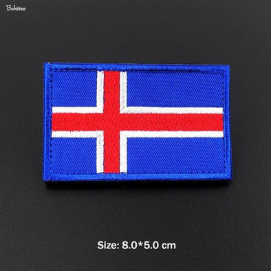 Bobitree Embroidered National Flag Patch Iceland | KNAMAO.