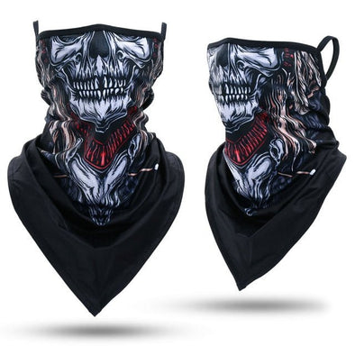 JIUSUYI GLY-B 3D Skull Printed Triangle Bandana - KNAMAO