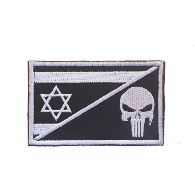 Spain Flag Embroidery Patch Military Tactical Patches Skull