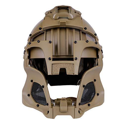 LEJUNJIE Airsoft Tactical Military Full Face Mask Helmet Coyote | KNAMAO.